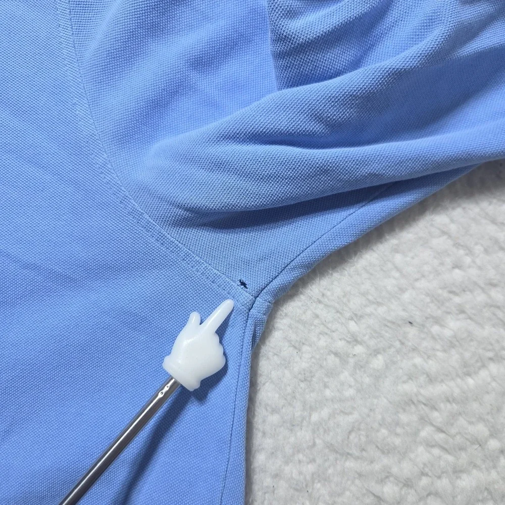 Polo Ralph Lauren Featherweight Mesh Cotton Button-Down Shirt Blue Medium